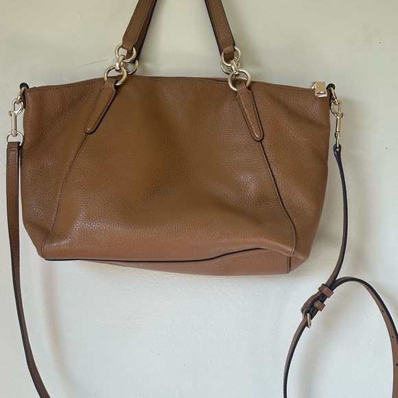 Coach Tan Leather Shoulder Bag - Picture 4 of 8